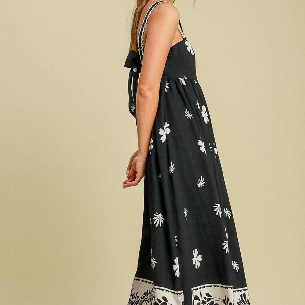 Umgee NWT Boutique Black & White Resort Midi Coastal Sundress SZ M - Picture 7 of 8